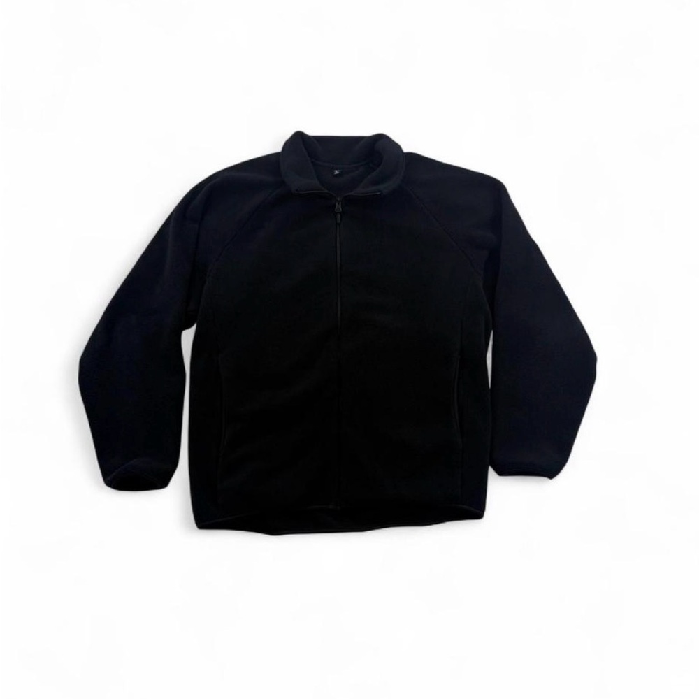 Uniqlo Unisex Classic Fleece Full-Zip Jacket Black Soft Recycled Warmth Size XL